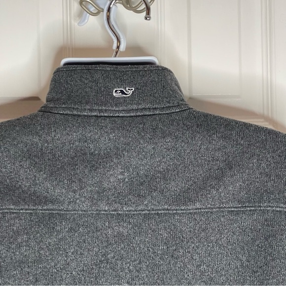 Vineyard Vines Mens 1/4 Zip Pullover Size Medium Gray - Picture 3 of 5
